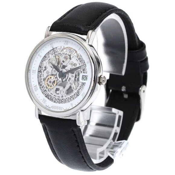 GUCCI 700SQ PT950 skeleton Dial Automatic Men's Watch - Picture 1 of 11